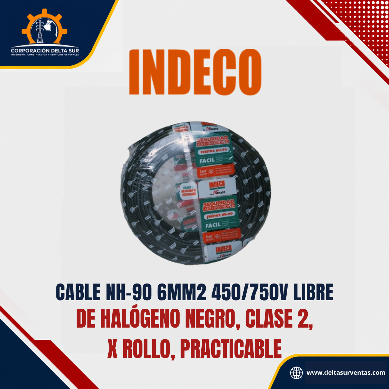 Cable NH-90 6mm2 Negro