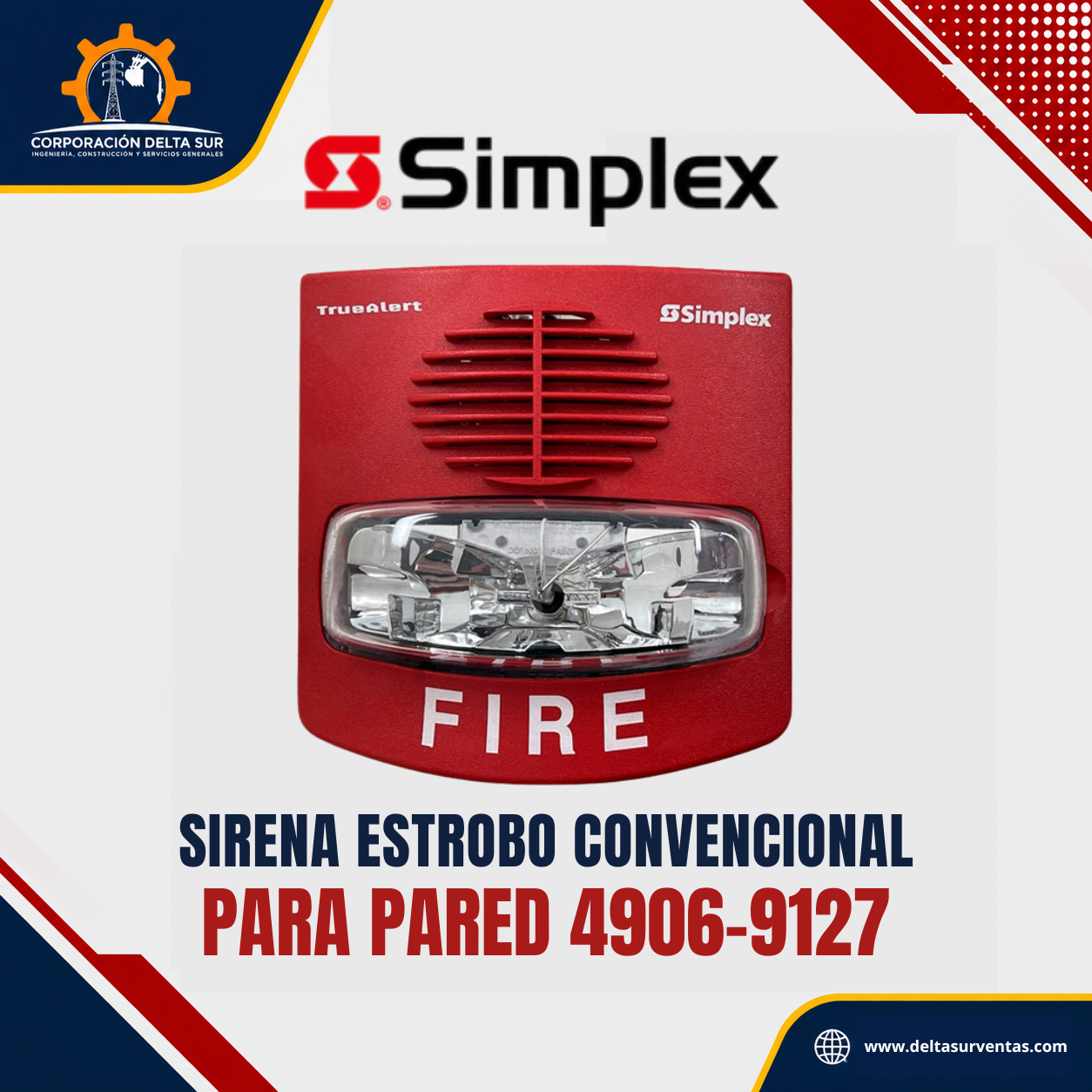Sirena estrobo Simplex 4906-9127