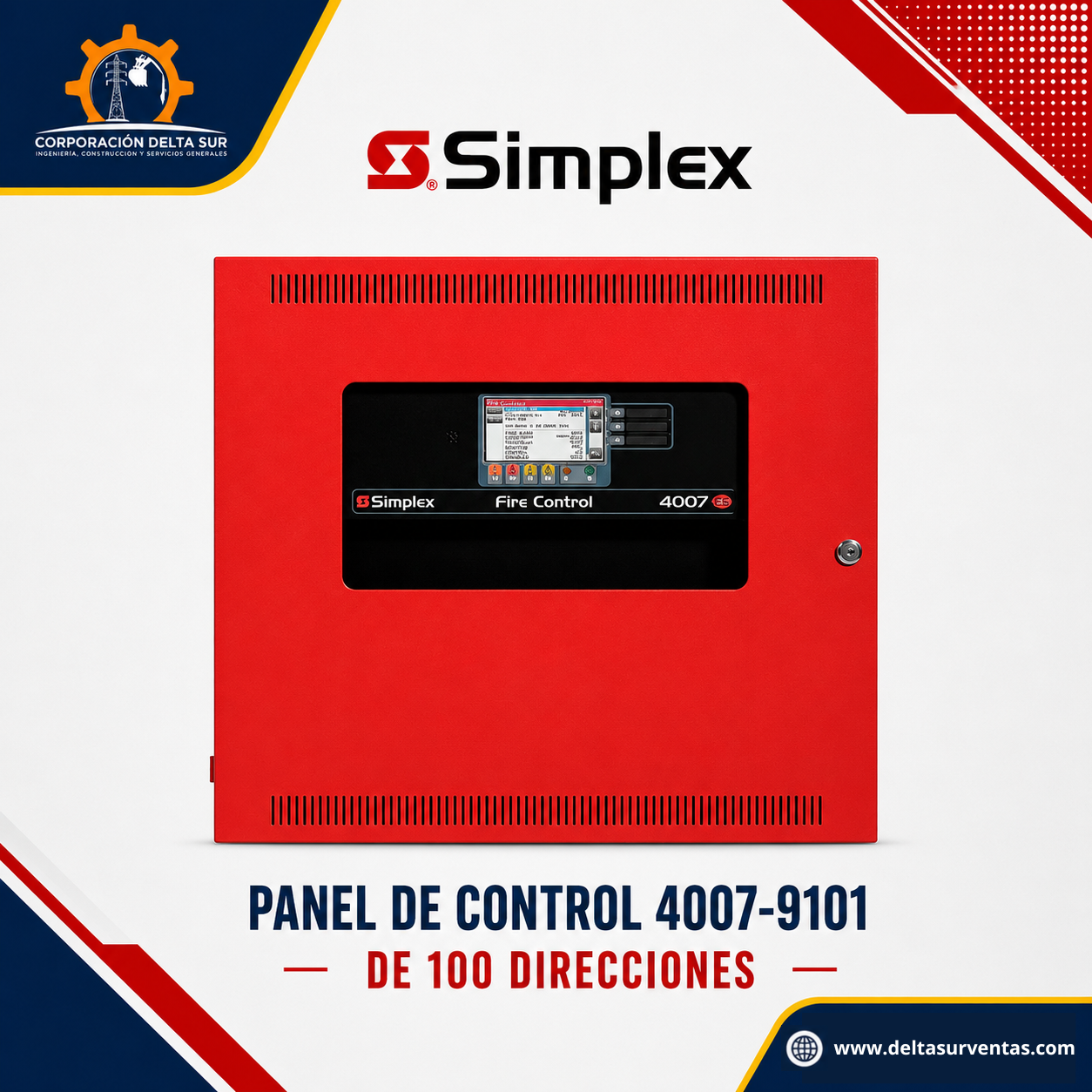 PANEL DIRECCIONABLE 4007 DE 100 PUNTOS (EXPANDIBLE HASTA 250 PUNTOS) – SIMPLEX 4007-9101