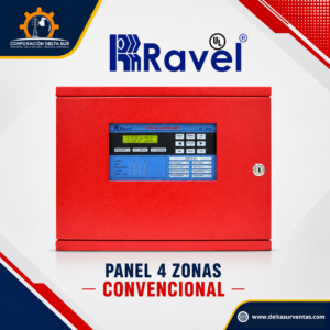 PANEL CONVENCIONAL UL DE 4 ZONAS RAVEL RE-2554