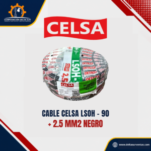 Cable LSOH-90 2.5mm2 Negro Celsa