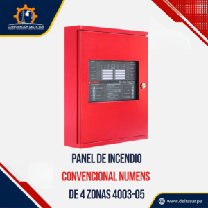 panel de incendio numens 4003-05 4 zonas convencional