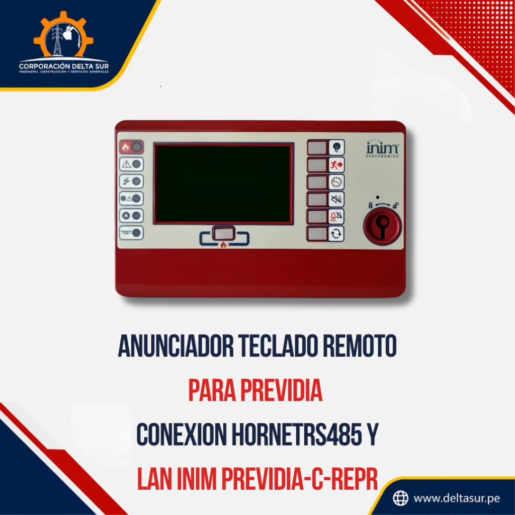 anunciador teclado remoto inim previdia-c-repr hornet rs485