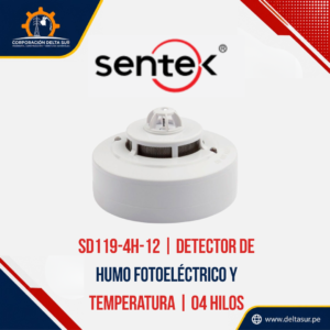 DETECTOR DE HUMO FOTOELECTRICOY TEMPERATURA- 04 HILOS-SD 119-4H-12