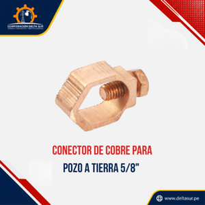 CONECTOR DE COBRE AB PARA POZO A TIERRA 5/8″   F.