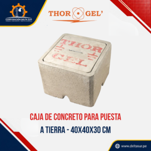 CAJA DE CONCRETO PARA PUESTA A TIERRA 40X40X30  F.