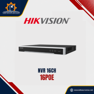 NVR 16 Canales 4K 8MP 160Mbps 2HDD - HIKVISION DS-7616NI-Q2