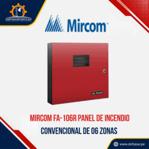 PANEL DE INCENDIO CONVENCIONAL DE 6 ZONAS - MIRCOM FA-106R