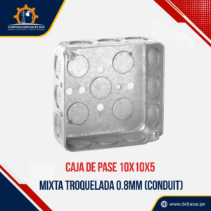 Caja de Pase Metálica 10x10x5cm