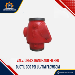 VALVULA CHECK RANURADO FIERRO DUCTIL 300PSI UL/FM FLOWCOM