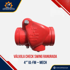 VALVULA CHECK SWING RANURADA 4" UL-FM - MECH