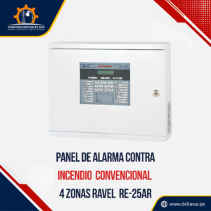 panel contra incendio ravel re-25ar 4 zonas