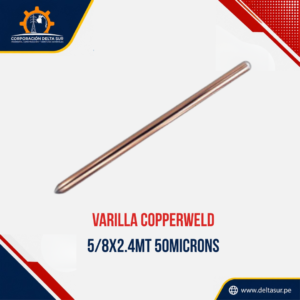 VARILLA COPPERWELD 5/8"X 2.4 MTS  50 MICRONS F.