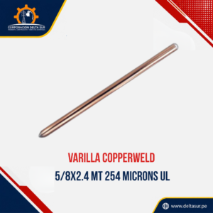 VARILLA COPPERWELD 5/8"X 2.4MTS 254MICRONS UL  F.