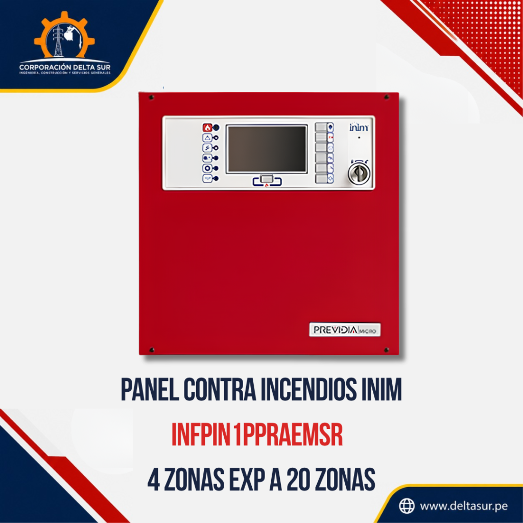 Panel contra incendios INIM 4 zonas expandible a 20