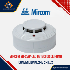 LED DETECTOR DE HUMO CONVENCIONAL 24V 2HILOS-MIRCOM SD-2WP