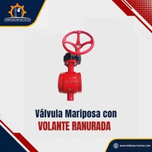 VALVULA MARIPOSA CON VOLANTE RANURADA
